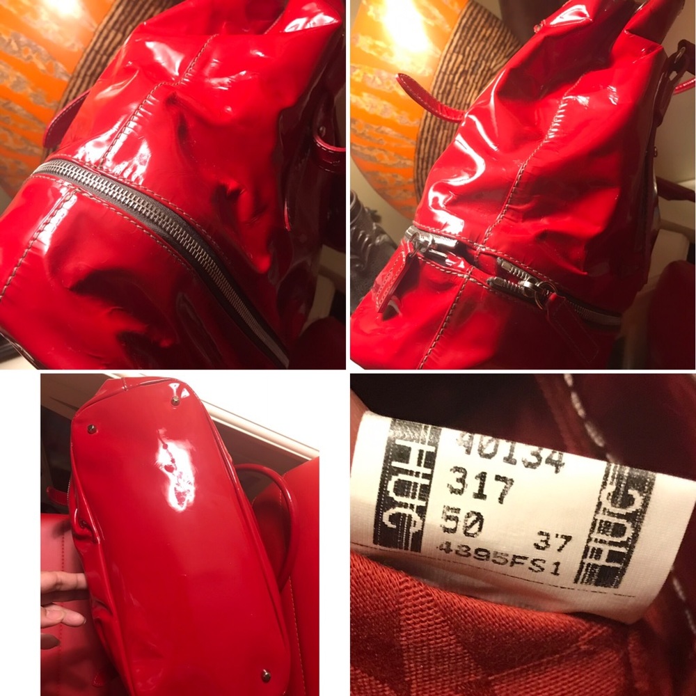 💕 Authentic FURLA REd Patent Leather- Rare 🌹💕 - Picture 9 of 13